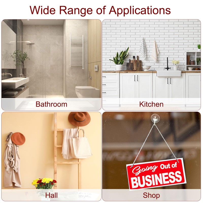 HARFINGTON Suction Cups Hooks Powerful Vacuum Multi-Purpose Suction Shower Hooks