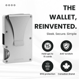 GOWOOD Metal Credit Card Holder & Wallet for Men & Women RFID Blocking Money Clip, Business Card Holder, ID Card Holder, Travel Wallet | Porte Feuille Pour Femme, Portefeuille Pour Homme
