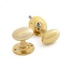 From the Anvil Polished Brass Oval Mortice/Rim Knob Set