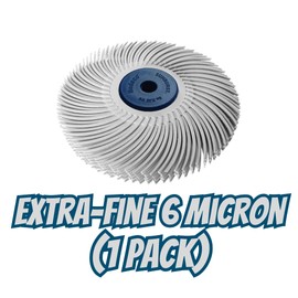 Dedeco Sunburst Radial Bristle Discs - 2”(50mm) Dia, TC Bristle, 3-Ply, 1/4”(6mm) Arbor, Precision Cleaning Buffer Polisher Rotary Tool Accessories, Medium 120 Grit, Aluminum Oxide - 1 Pack