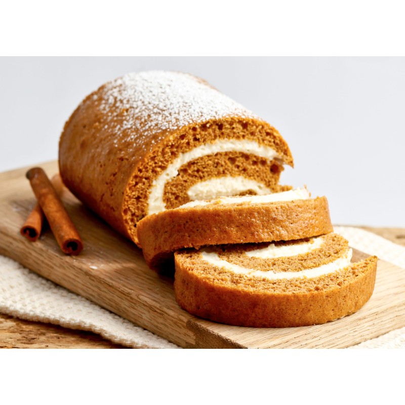 AmishTastes Arianna's Bakery Homemade Pumpkin Roll Autumn Thanksgiving Cake Dessert,
