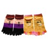 Mode Select Women's Five Toe Socks, Character, Thin, Summer, Ankle