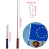 FL HUA Pack of 2 Telescopic Flagpole Kit, 1.6 m