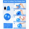 2 Pcs Pilates Balls, 9 Inch Small Exercise Ball, Barre