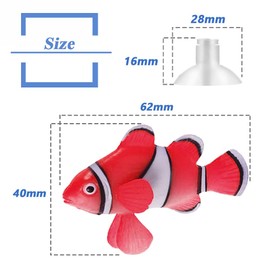 Eyech 4Pcs Silicone Artificial Clownfish Set, Harmless Aquarium Ornament Floating Glowing Colorful Fake Fish for Fish Tank Decor
