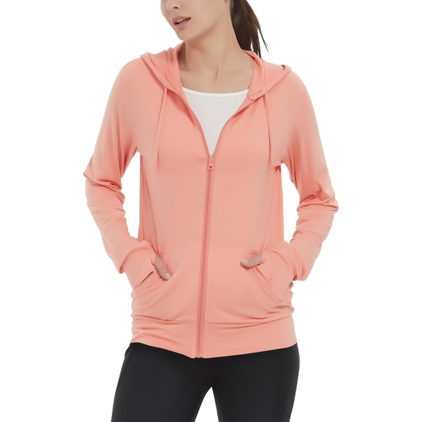 LETAOTAO Womens' Lightweight Zip Up Hoodies Stretch Thin Summer Jackets