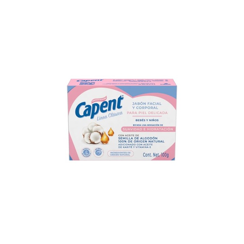 Capent, Jabón Facial y Corporal en barra para bebés y