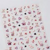 Cute Rabbit Poker Nail Stickers, 5D Cartoon Bunny and Card