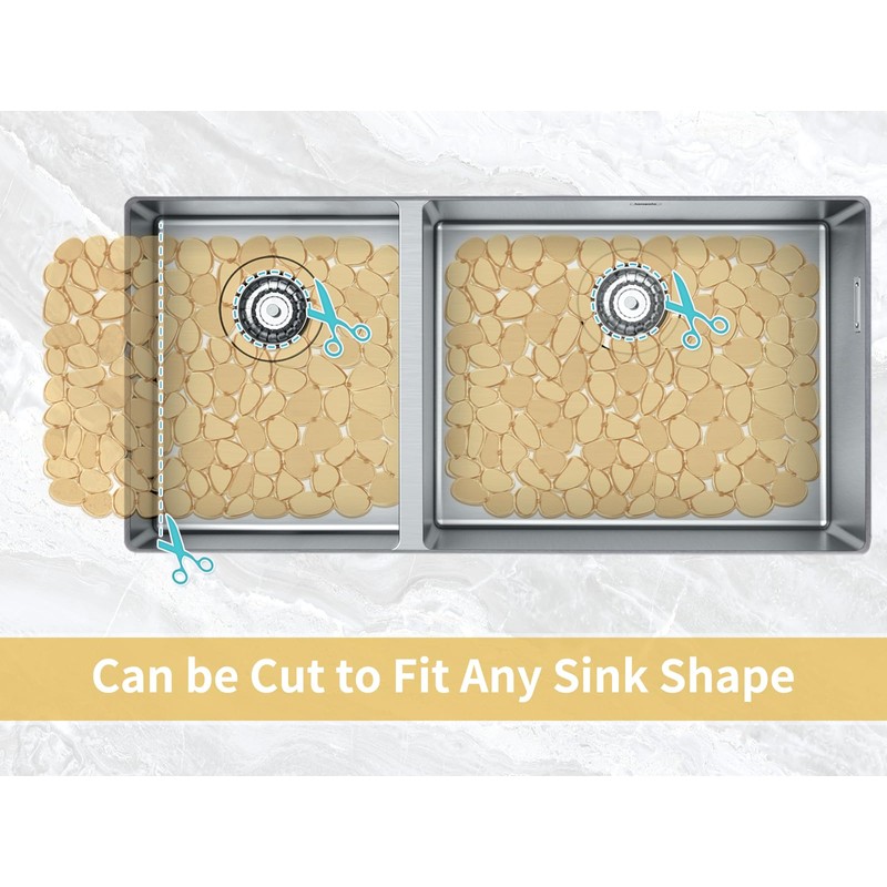 Yolife Pebble Sink Mats for Stainless Steel Sink, 2 PCS