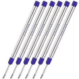 Cross Blue Jumbo Ball-Point Refill for Selectip Pens Medium Point 6 Pack