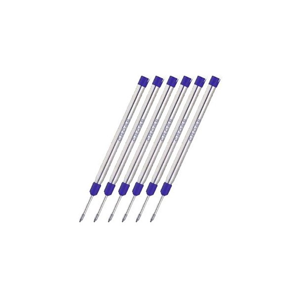Cross Blue Jumbo Ball-Point Refill for Selectip Pens Medium Point 6 Pack