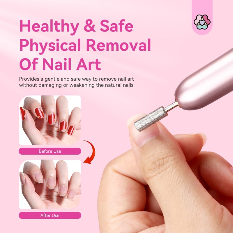 SAVILAND Electric Nail Drill: Rose Electric Nail File 20000RPM Efile