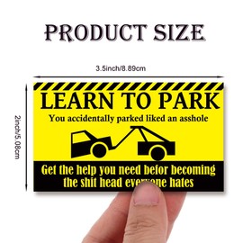 100Pcs Learn How to Park or Prank Card Funny Parking Violation Tickets Bad Parking Violation Warning Note Business You Parked Like an Idiot Card Multi Violation Reason (Learn to Park Cards)