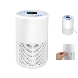 Air Purifiers for Bedroom Air Purifier Without Aromatherapy Function for Pet Smoke Pollen Dander Hair Smell Less than 40dB Air Cleaner for Bedroom Office Living Room Kitchen, White