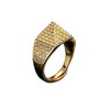 THE BLING KING New Kids Gold-Plated Pyramid Ring, Waterproof &