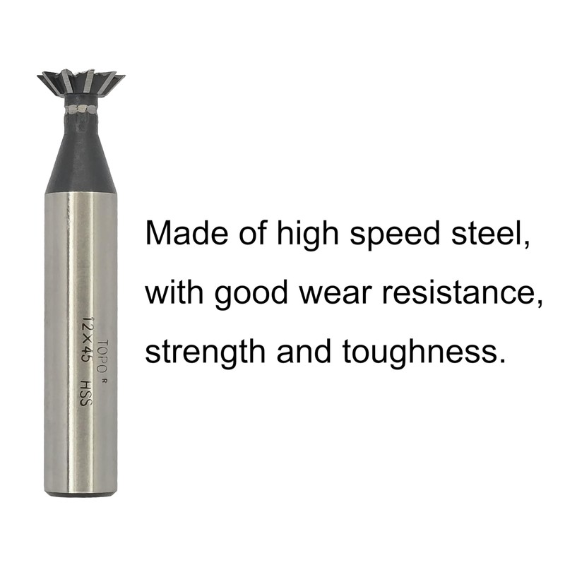 NACX 12mm x 45-Degree HSS Dovetail Cutter Milling End Mill,