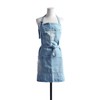 Pincy Denim Apron, Unisex Adjustable Bib Apron with Pockets for