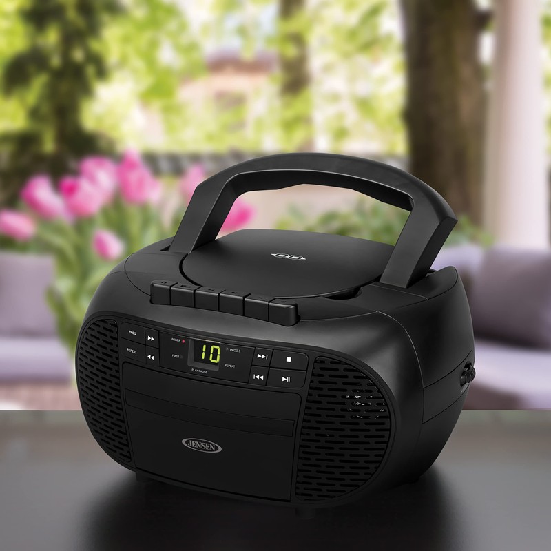 Jensen CD-550 Portable Stereo Compact Disc Cassette Recorder with AM/FM