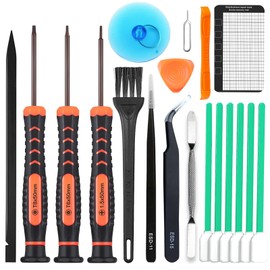Precision Screwdriver Set Repair Kit for MacBook Pro, P5 star, Ph000, Torx Screwdriver, Spudger, Tweezers, Cleaning Brush and Suction Cup