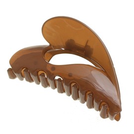 VINGTAINE H-166 Color Heart Shape Hair Claw Hair Clip Hair Accessories, Brown