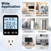 2 Pack Upgraded Watt Meter, Power Meter Plug Electricity Usage