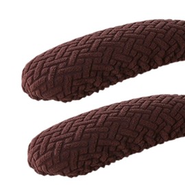 Folpus 2Pcs Office Chair Armrest Covers Armchair Arm Covers Elastic Slipcovers Washable Removable Stretch Desk Chair Arm Pad Covers, Coffee