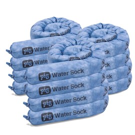PIG Super Absorbent Sock for Water - 12 Pack - 3" x 48" - Absorbs Up to 1.75 Gallons per Sock - PM50636