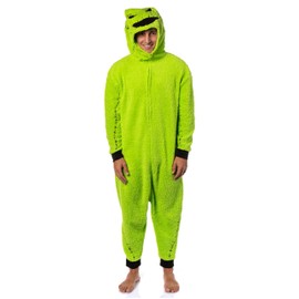 MJC International Group, LLC The Nightmare Before Christmas Oogie Boogie Costume Sherpa One Piece Pajama Union Suit (Small) Green