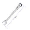 FOCMKEAS 1/4 Inch Flex-Head Ratcheting Combination Wrench SAE 72 Teeth