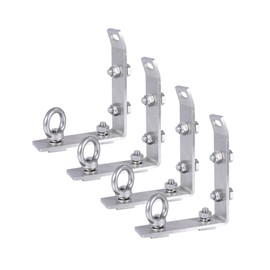 Load Stops Replacement T-Slot Truck Cross Bar, 304 Stainless Steel Roof Rack Brackets, Easy Install No Drilling, for Ladders, Kayaks, Skis, Pickup Truck & SUV Owners – 4 Pack