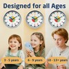 OWLCONIC Non Ticking Analog Clock for Kids Learning to Tell