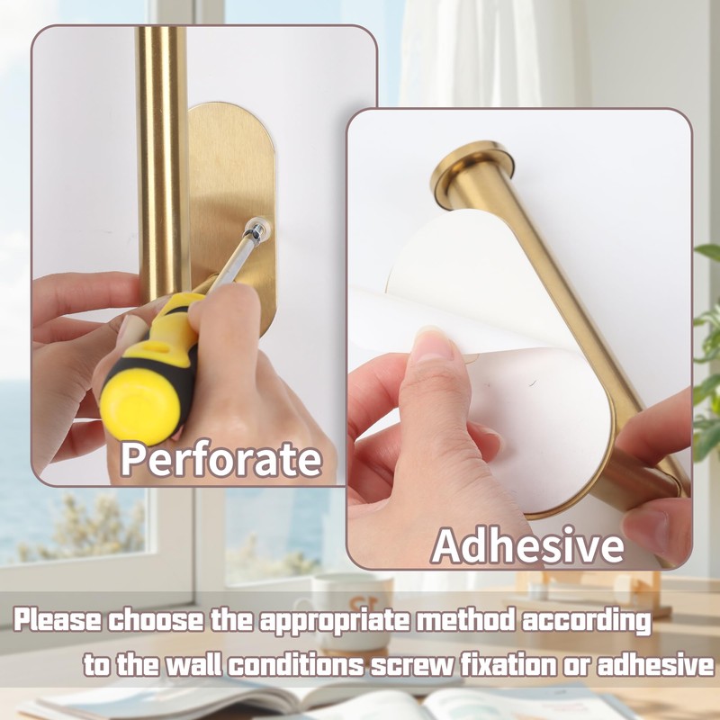Yagoo 2 Pcs Adhesive Curtain Holdbacks，Screw-in Curtain Tie Backs Curtain