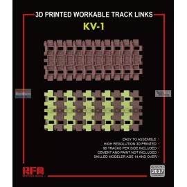Rye Field Model RFMRM2037 1:35 Rye Field Model KV-1 3D Printed Workable Track Link Set