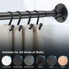 UIABOPZ Shower Curtain Rods, 29-64inch Adjustable Shower Pole - Heavy