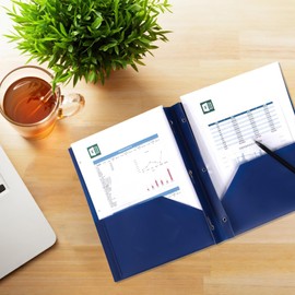 36 Pcs Report Covers with 3-Prong Fasteners, PP Plastic Document Folders for Letter Size Paper, Multiple Dividers, Quality, Waterproof, Perfect for Office, School, and Work Organization