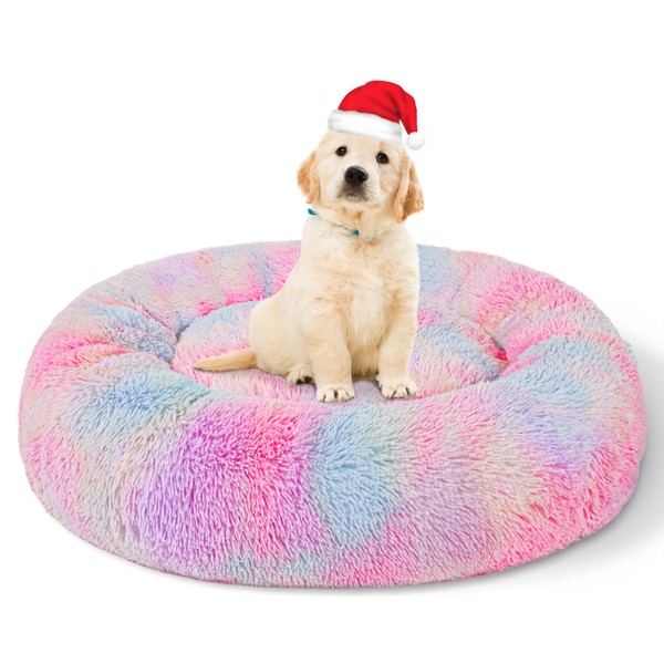 Patas Lague Calming Dog Bed for Medium Dogs, Fluffy Soft