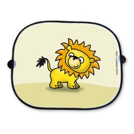 katelein Car Sun Shade Baby Set of 2 - Lion and Zebra - Funny Animal Motifs - Sun Visor Shade for Side Window Side Window Children