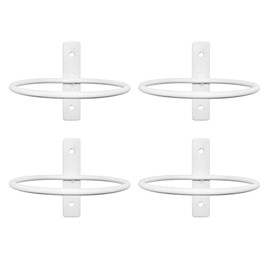 Esterno Metal Wall Ring Planters (4-Inch, White); Wall-Mounted Garden Pot Holders (SH_2110)