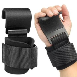 Weight Lifting Hooks Pair Wrist Supports Non-Slip for Gym Grips Pull Up Weight Lifting Grips Barbell Powerlifting Exercise Fitness 8mm Neoprene Padded