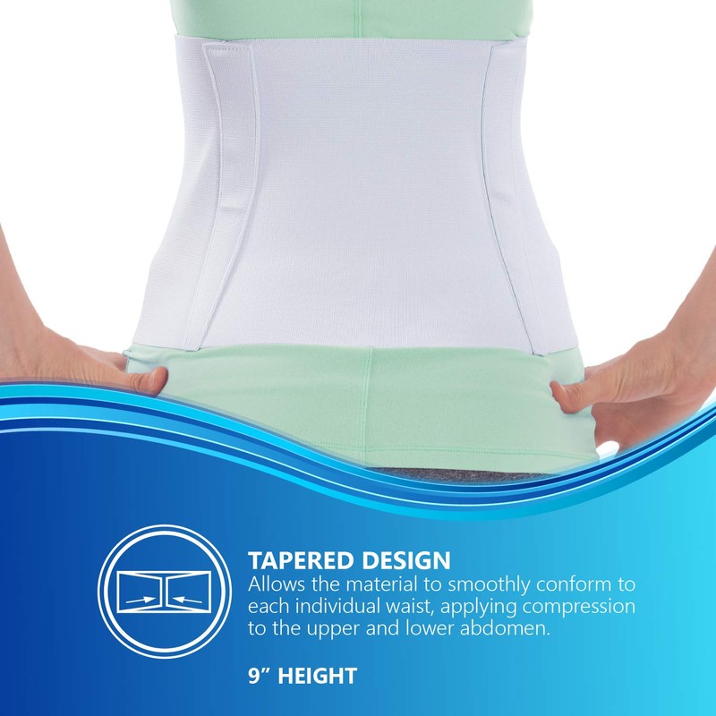NYOrtho Tapered Abdominal Binder - Firm Compression Wrap - Breathable