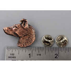 Handcrafted Copper Plated Smooth Coated Collie Head Magnet for Personalizing Home Office School Classroom Refrigerator Whiteboard Locker - Made in USA - SKU DC059MAG