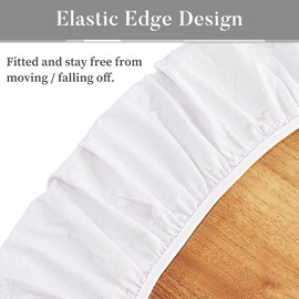 UZC Mandala, Elastic Fitted Edged Round Tablecloth Fade Resistant Anti-Shrink Table Cloth Washable Table Cover for Indoor or Outdoor and Anywhere You Wanna use it, 60"X60"