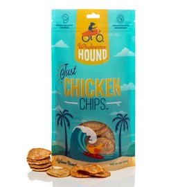 Wholesome Hound Just Chicken Chips | Premium Single Ingredient & Healthy Dog Treats | All Natural | Training Treats for Small to Large Dogs | Made in USA - 8oz