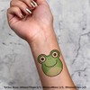 Azeeda 4 x 'Froschkopf' Temporäre Tattoos - Wasserfest, Hautfreundlich &