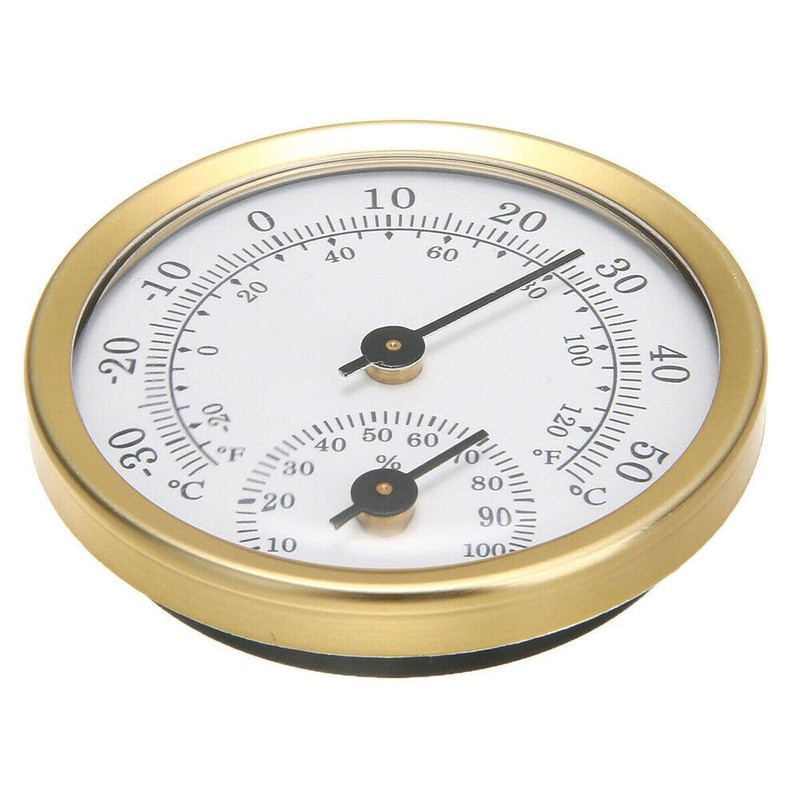 TEAMWILL Mini Analog Thermometer Hygrometer Humidity Meter Room Indoor Temperature,