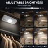 LightingWill 8 Pack USB Rechargeable Motion Sensor Puck Lights, Wireless