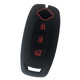 Kinotaka New Nissan Exclusive Design TPU Smart Key Case, Light EV, Sakura, Aria, X-Trail, 2022, Leather Key Cover, Accessory Parts (Black)