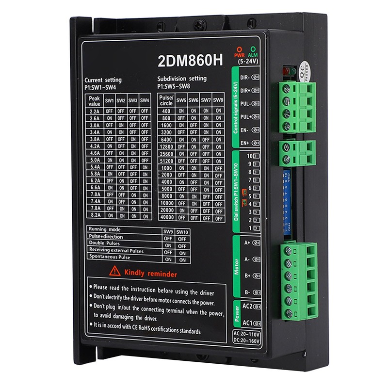 Digital Stepper Motor Driver 2 Phase 16 Subdivisions 16 Currents