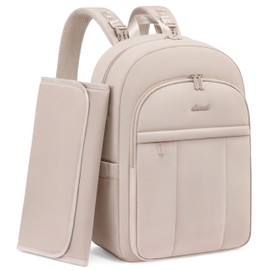 LOVEVOOK Diaper Bag Backpack for Moms Dads, Multi Function Travel Baby Bag with Stroller Straps, Changing Pad, Large Capacity Baby Backpack, Lightweight, Waterproof, Ivory