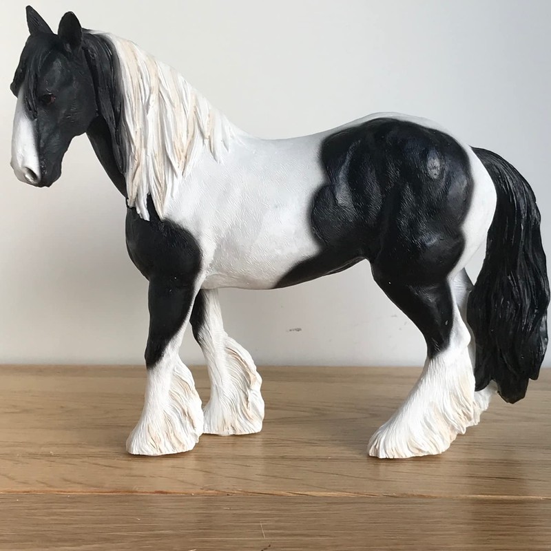 Lesser and Pavey 17cm Cob Horse Figurine, Black/White